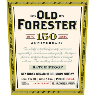 Buy Old Forester 150th Anniversary Batch Proof 01/03 online