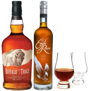 Buy Eagle Rare 10 Year & Buffalo Trace Bourbon with Glencairn Set Bundle online