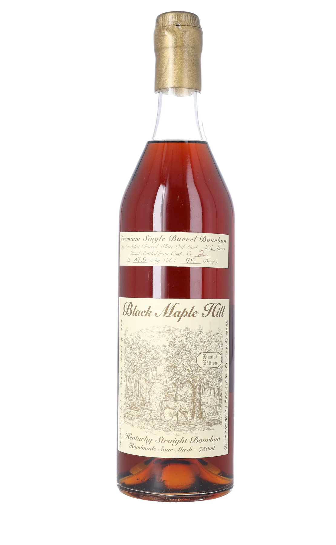 Buy Black Maple Hill Single Barrel Bourbon 21 Year Old Gold Wax online