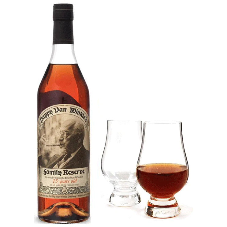 Buy Pappy Van Winkle 15 Year Bourbon with Glencairn Set Bundle online