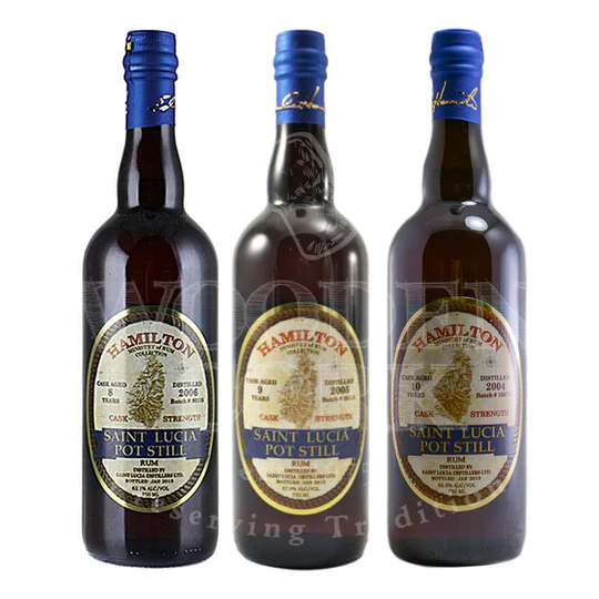 Buy Hamilton St Lucia Cask Strength 8, 9 & 10 Year Bundle online
