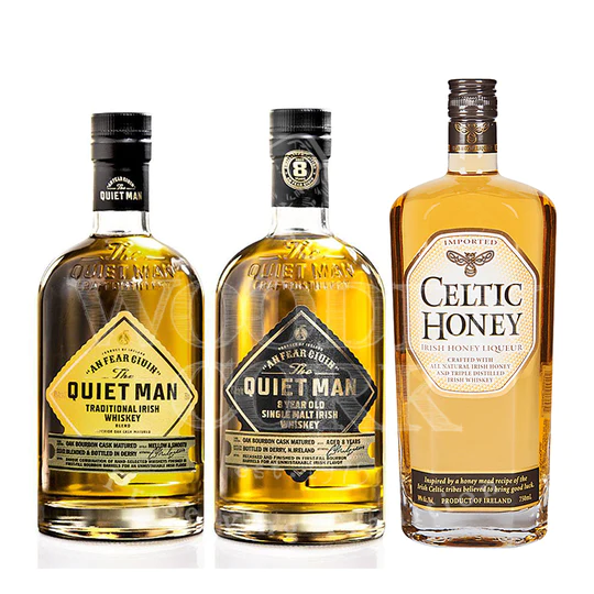 Buy Quiet Man Irish Whiskey & Quiet Man 8 Year & Celtic Honey Irish Liqueur Bundle online
