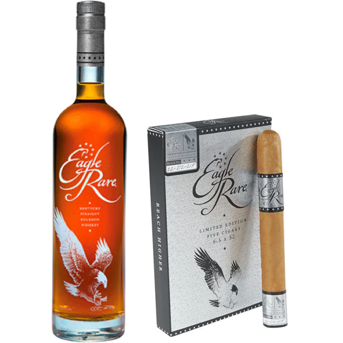 Buy Eagle Rare 10 Year Kentucky Straight Bourbon Whiskey and Eagle Rare Special Release 5 pack Cigar Bundle online