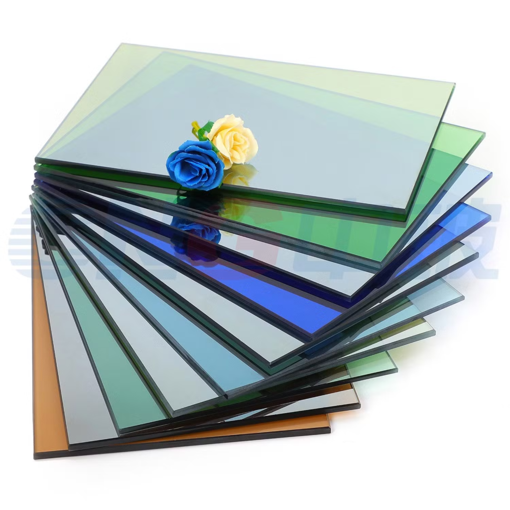 4mm tinted float glass with green, blue, grey, bronze, clear colors